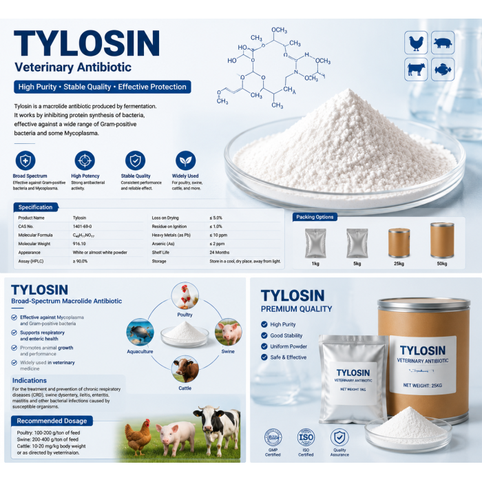 API de tilosina para formulaciones veterinarias