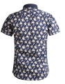 पुरुषों की पुष्प मुद्रित लघु आस्तीन शर्ट