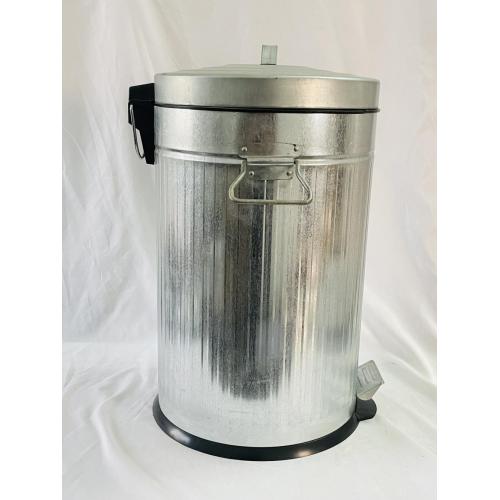 20L primary color galvanized trash can