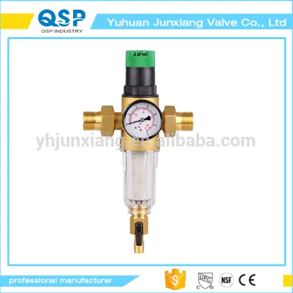 JUNXIANG Spring water pre filter with pressure gauge backwash water pre filter