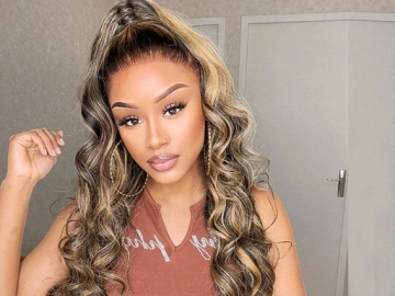 Glueless Honey Blonde Highlight Loose Wave Human Hair Wig 22inch 180% Density