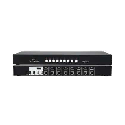 8 Port 4K@60Hz DisplayPort KVM Switcher with USB 2.0 Hub