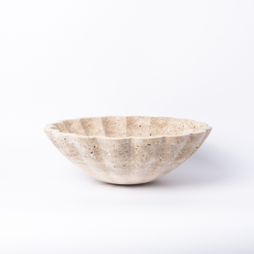 Customizable Natural Travertine Marble Stone Bowls: Unique Handcrafted Hair Wash Basins for Decorative Use