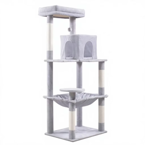 Poste para arranhar gatos, torre de lã, árvore interna, multicamadas, escalada, condomínio, centro de atividades, ninho confortável, móveis de luxo, caixa