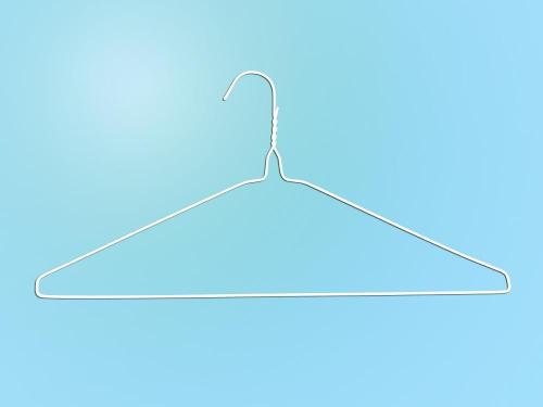 White Powder Dry Cleaner Wire Suit Hanger