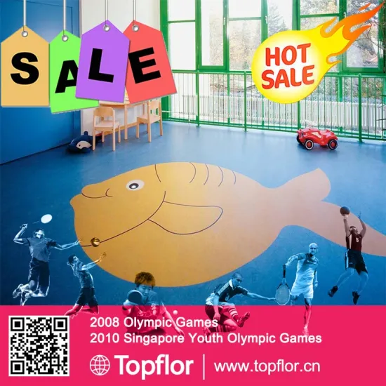 Superior Quality Commercial Vinyl Sports Flooring For Kindergarten