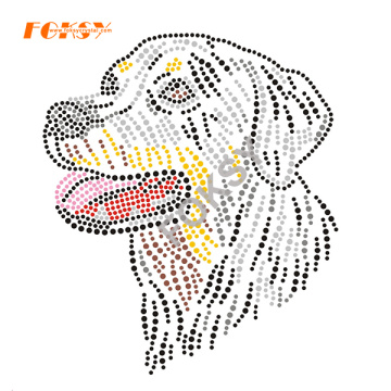 Crystal Motif Pattern Litter Dog Rhinestone Transfer