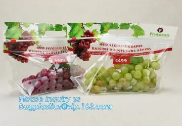 cpp printed slider zip lock vegetable fruit bag, grape packing bags/ fresh grape packaging bag, food preservation slider zip fre