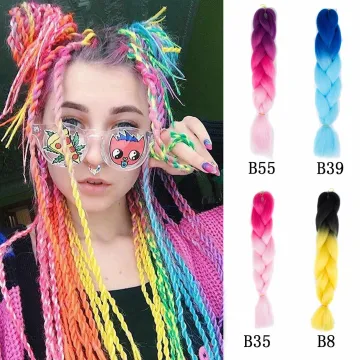 Atacado Xpression 24 inch 100gYaki kanekalons New Synthetic Ombre  Jumbo-Hair-braid For Braids Crotchet Braiding Hair Extension
