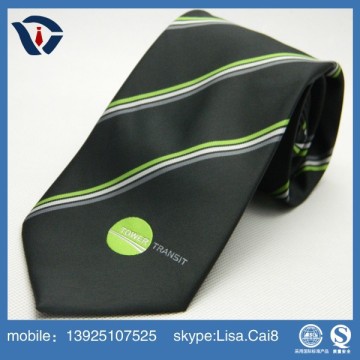 Design Paisley Men Skinny Animal Pattern Striped Black & Green Tie