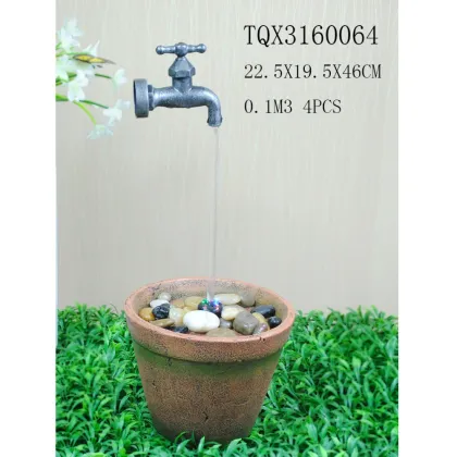 Handmade Polyresin Pet Drinking Water Fountains for Sale