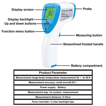 Thermomètre frontal infrarouge médical numérique en stock