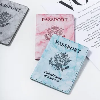 Custom PU Leather Passport Holder: Simple, Thin Design for Travel