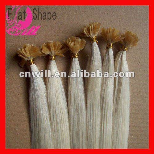 Virgin Brazilian Hair White Hair Extension Keratine U Tip Hair Extension Keratine Tip Extension Remy Hair Extension