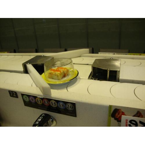 Food Grade Rotary Sushi Belt Rotary sushi food conveyor belt throttling system Manufactory