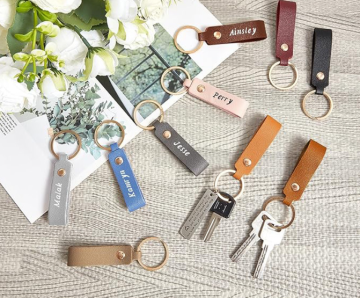 Fashion PU Leather Keychain - Business Gift Leather Key Chain for Men and Women