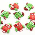 Fancy Owl Shaped Cabochon Red Green Major Flatback Animal Bead Handmade Craft Decor Bead Charms Toy DIY Ornaments