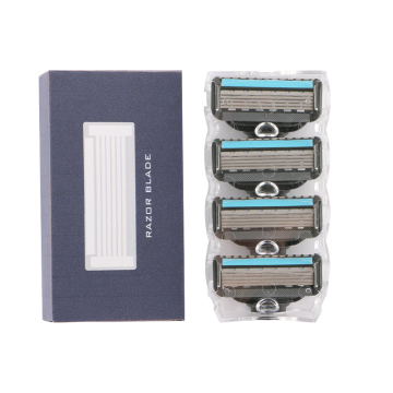Online Marketing D952L Metal Handle Razor with 5 Blades and Trimmer Cartridge Replacement