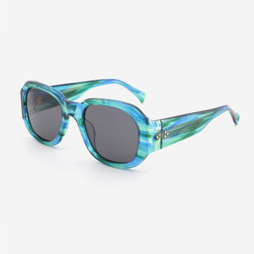 Gafas de sol unisex de acetato gruesos y elegantes 24a8008