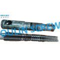 Gpm 65/132 Twin Conical Screw Barrel for PVC Sheet, Pipe, Profile Rod Extrusion