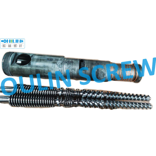 Gpm Extruder 65/132 Twin Conical Screw Barrel for PVC Pipe, WPC Extrusion