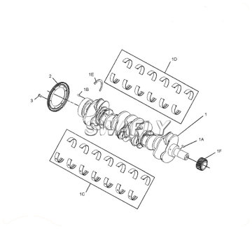 Machinery Spare Parts 924H C6 Engine Crankshaft 2767387
