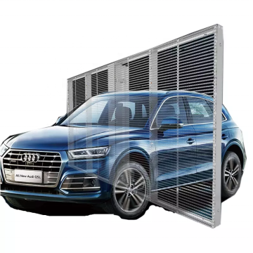 Outdoor Indoor P10 LED Glass Cabinet 500x1000mm Transparent Film Panels Display