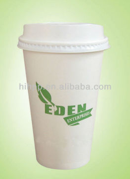 8oz printed PLA paper cup with lid