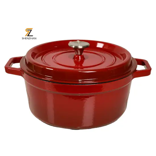 Customizable Non-Stick Soup Pot Kitchen Cookware Set: 20/22/24/26cm Cast Iron Options