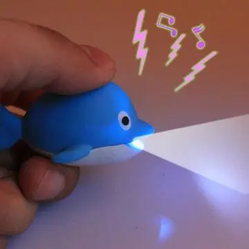 Dolphin sound keychain, made of plastic