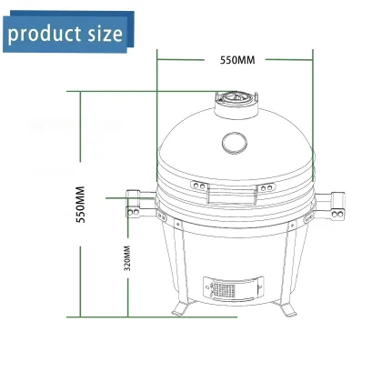 Auplex Grill 15 inch Pattern Ceramic Kamado Joe Charcoal BBQ barbecue grill Outdoor