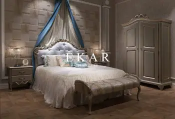 New model purple soft bed / antique bed