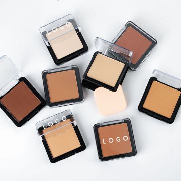 High Quality Soft Texture Organic Custom Logo Press Powder Compact with High Coverage Matte Finish