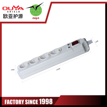 13A,250v 6Way High quality and waterproof two usb socket with switch