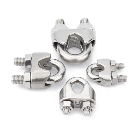 High-Quality DIN741 Wire Rope Clips: Stainless Steel Rigging Hardware with Fittings