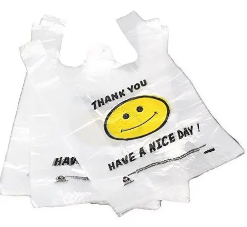 Wholesale HDPE Plastic Roll Bags T Shirt Vest Carrier Bag on Roll for Shopping