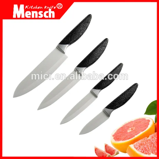 4pcs new products forged & leather sense handle ceramic knife