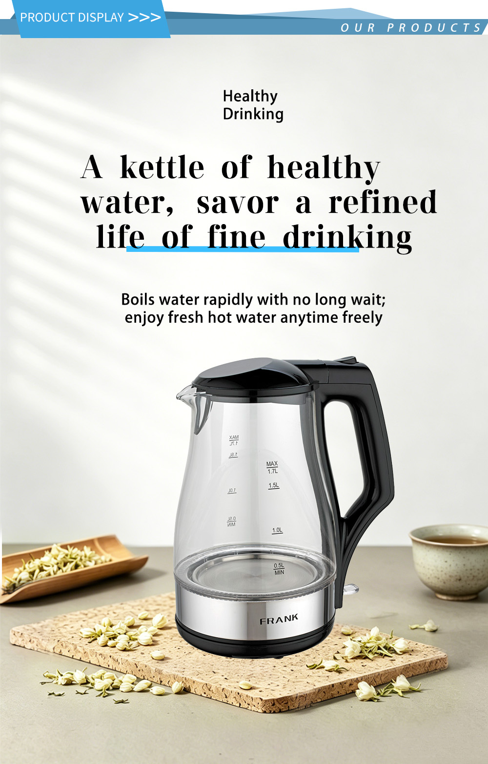 Glass Kettle FK-1803 1