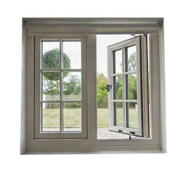 China Factory Cheap PVC/UPVC Double Glazing Casement Windows with Grills Design