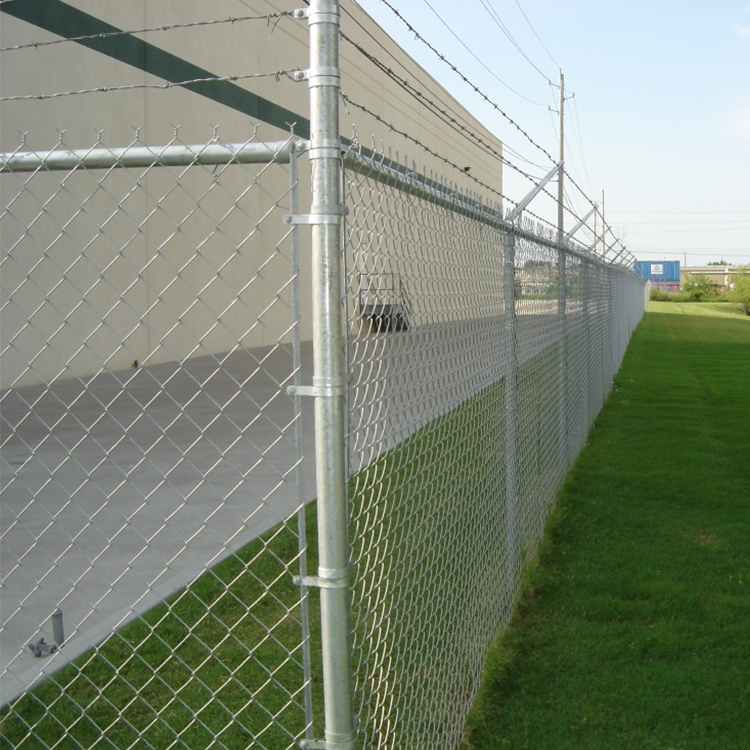 Green PVC Coated Diamond Fence For Stadium