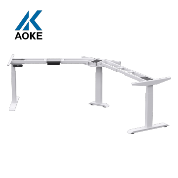 AOKE Electric Lift Frame Furniture: Luxury Boss Table, Office Desk with Modem & L-Shape Modern Executive Table