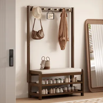 Multi-Functional Nan Bamboo Freestanding Coat Rack