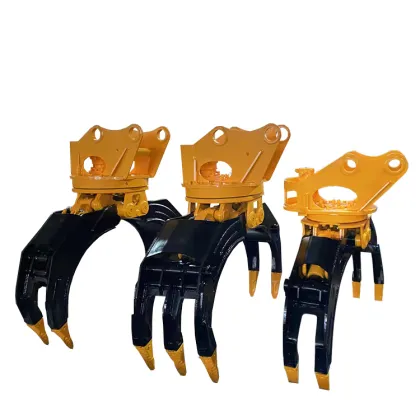 360 Degree Rotary Hydraulic Grapples for Excavator - Stone Log Grapple