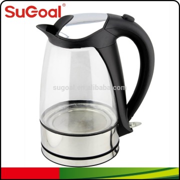 1.7L glass kettle 2000W electric water kettle