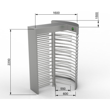 Single Channel Rotor Full Height Turnstile