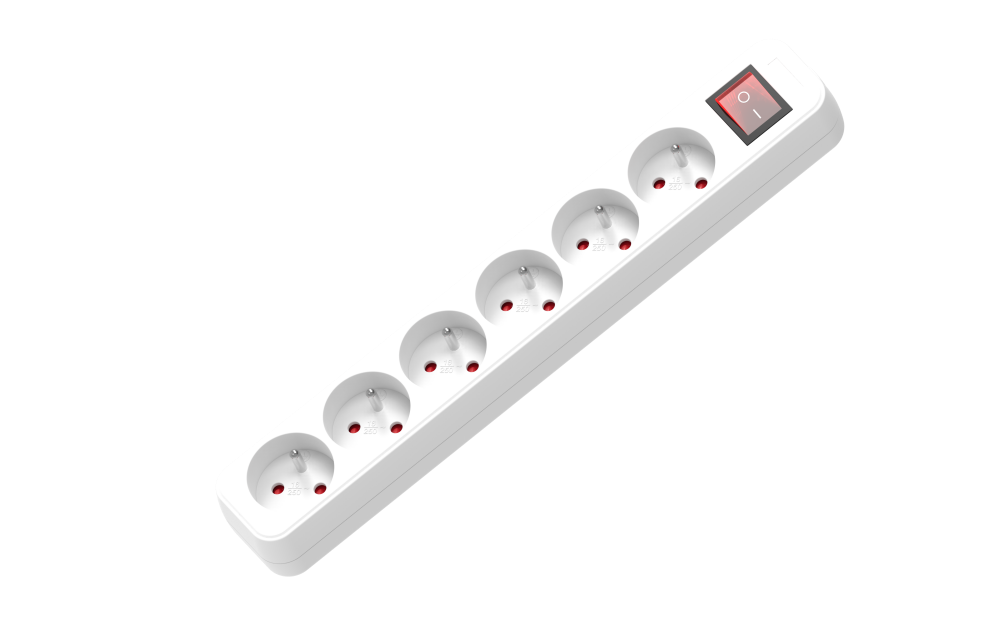 แถบพลังงานฝรั่งเศส 6 ทิศทางพร้อมสวิตช์ไฟ