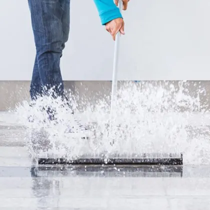 Black Industries Heavy Duty Double Moss Floor Squeegee for Uneven Wet Floors