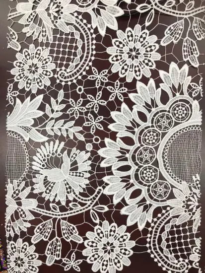 Branches And Flowers Design Chemical Embroider Fabric
