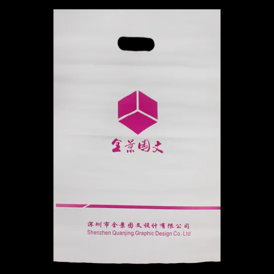 PE Die Cut Patch Handle Shopping Bag