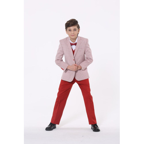 Senaste modedesign Plaid pojkar blazer
